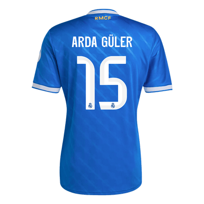 ARDA GÜLER #15 Heren Real Madrid Derde Voetbalshirt 2025/26 - detail