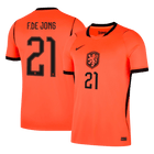 F.DE JONG #21 Heren Nederland thuisshirt WK Voetbal 2026