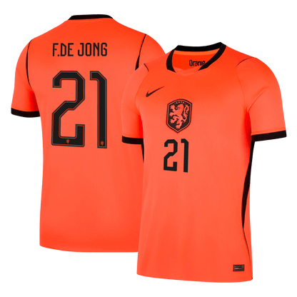 F.DE JONG #21 Heren Nederland thuisshirt WK Voetbal 2026