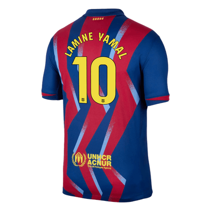 LAMINE YAMAL #10 Heren Barcelona Vierde Uitshirt Voetbalshirt 2025/26 - detail