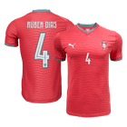 Maillot de football RÚBEN DIAS #4 Portugal Version Joueur Domicile 2026 - Coupe Slim