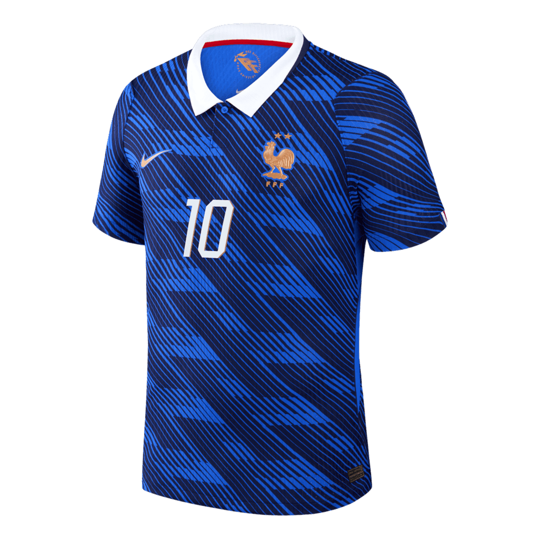 MBAPPE #10 Frankrijk Thuis Spelersversie Voetbalshirt WK Voetbal 2026 - Slim Fit - extra