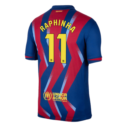 RAPHINHA #11 Heren Barcelona Vierde Uitshirt Voetbalshirt 2025/26 - detail