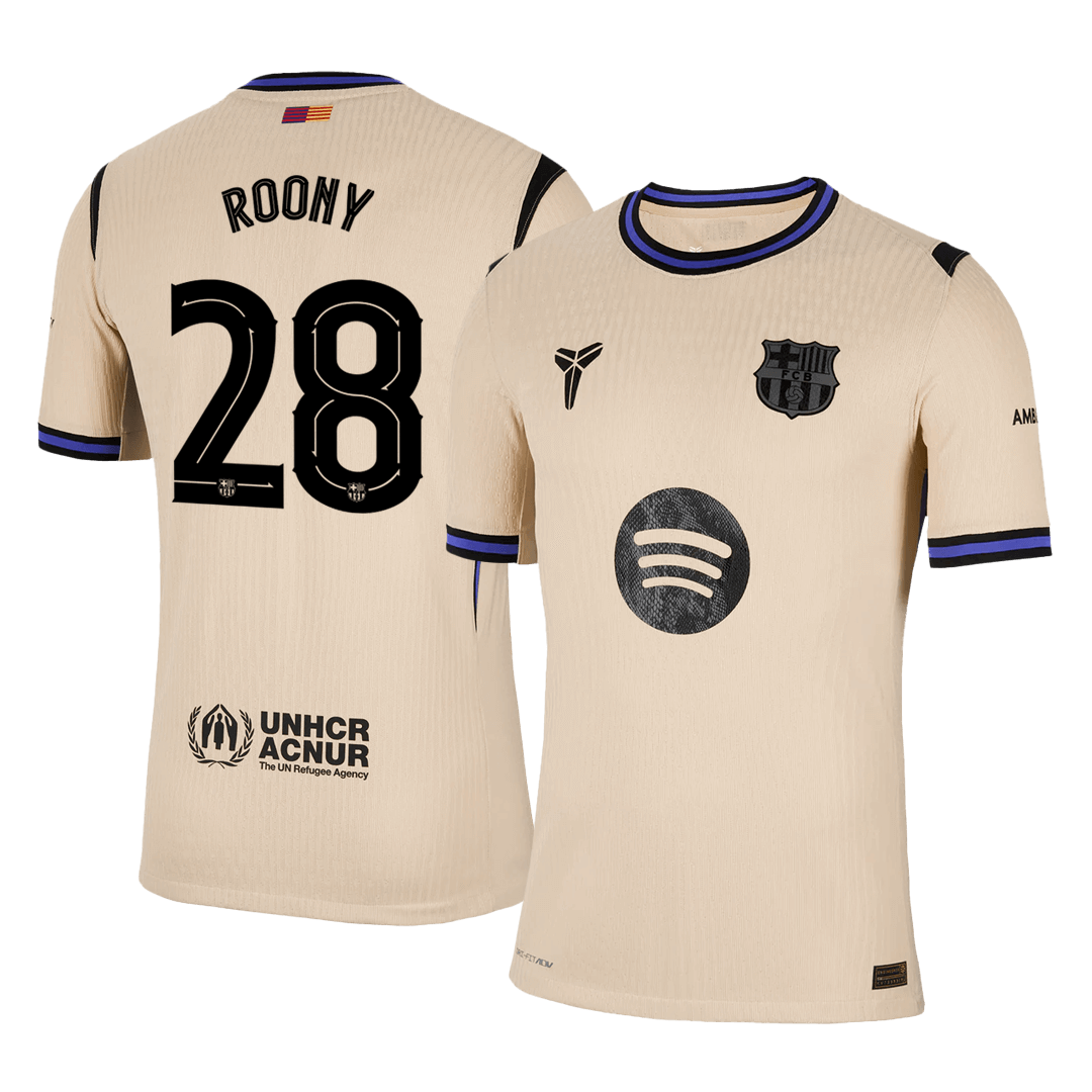 ROONY #28 Barcelona Uit Spelersversie Voetbalshirt 2025/26 - UCL - Slim Fit