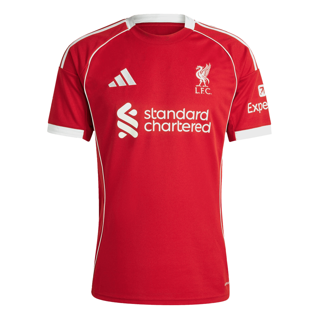 M.SALAH #11 Heren Liverpool Thuis Voetbalshirt 2025/26 - detail