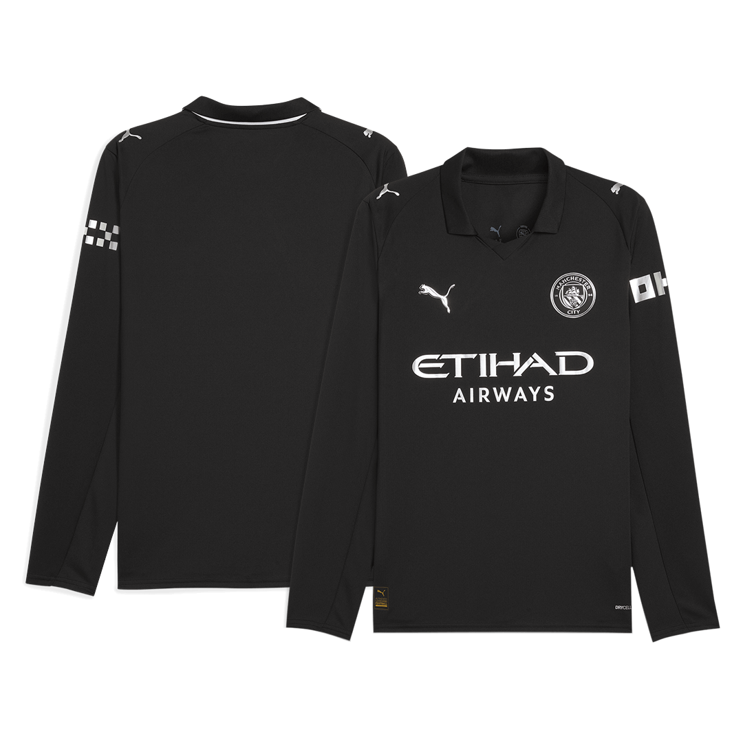 Heren Manchester City Uit Lange Mouwen Voetbalshirt 2025/26 - extra