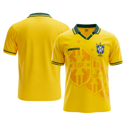 Retro Brazilië Thuis Voetbalshirt 1994 - detail