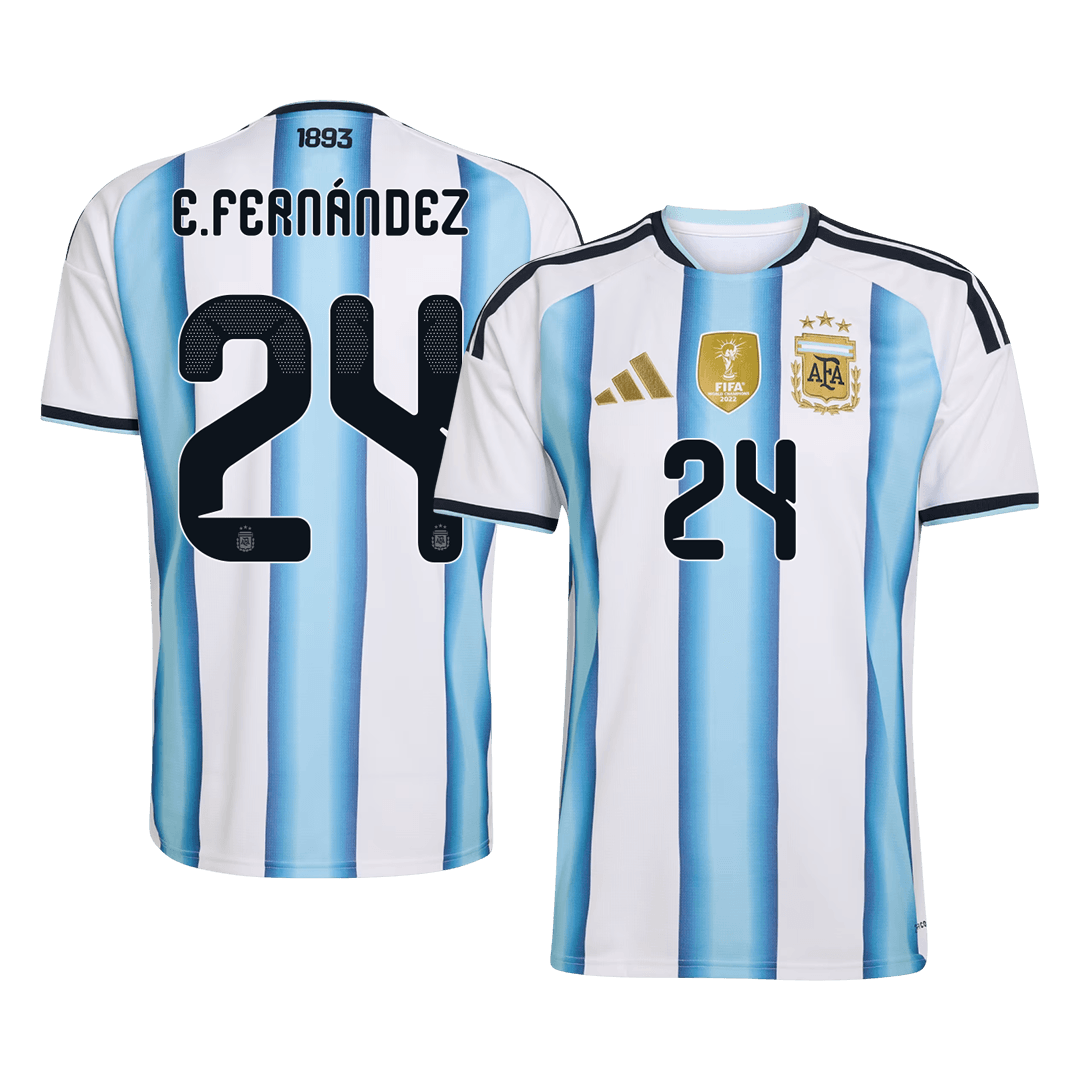 E. FERNANDEZ #24 Heren Argentinië thuisshirt 2026 [PREMIUM]