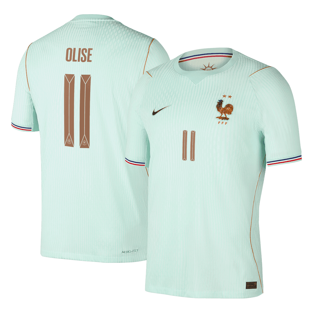 OLISE #11 Frankrijk Uit Spelersversie Voetbalshirt WK Voetbal 2026 - Slim Fit - voorkant