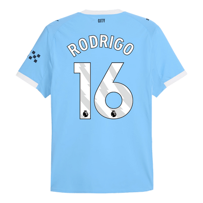 RODRIGO #16 Manchester City Thuis Spelersversie Voetbalshirt 2025/26 - Slim Fit - extra