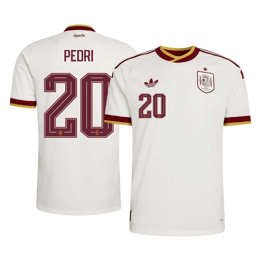 PEDRI #20 Spanje Spelersversie uitshirt WK Voetbal 2026 - slim fit
