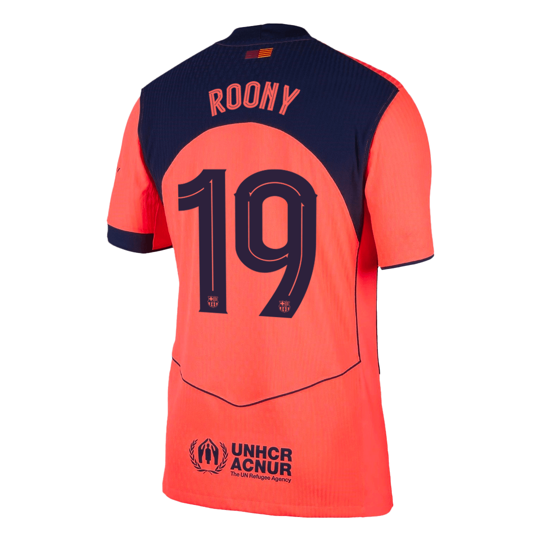 ROONY #19 Barcelona Derde Spelersversie Voetbalshirt 2025/26 - UCL - Slim Fit - detail