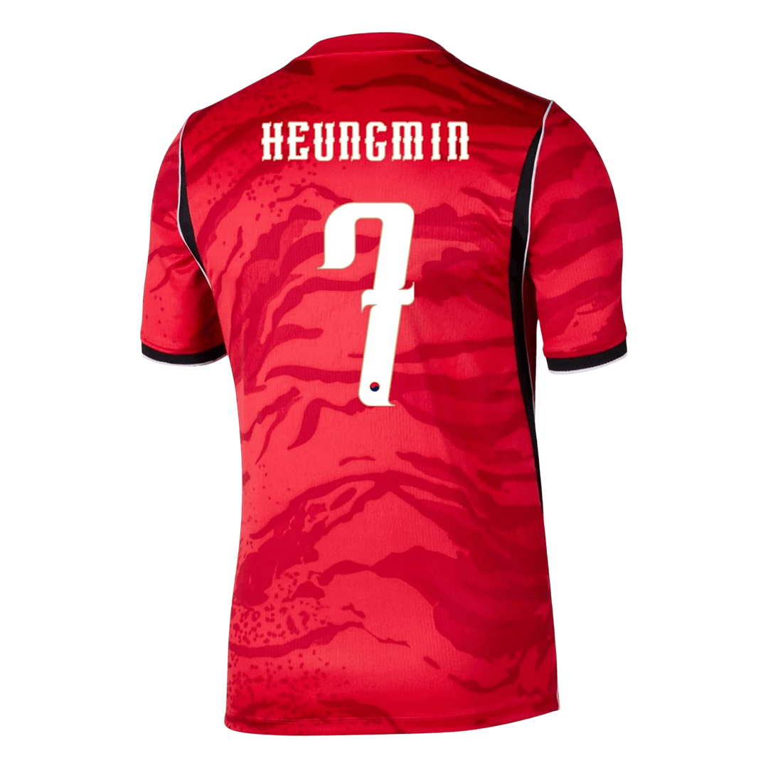 HEUNGMIN #7 Heren Zuid-Korea Thuis Voetbalshirt WK Voetbal 2026 - achterkant