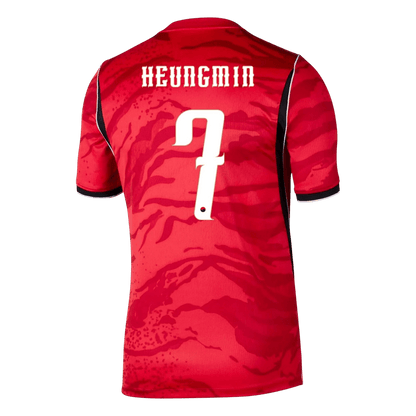 HEUNGMIN #7 Heren Zuid-Korea Thuis Voetbalshirt WK Voetbal 2026 - achterkant