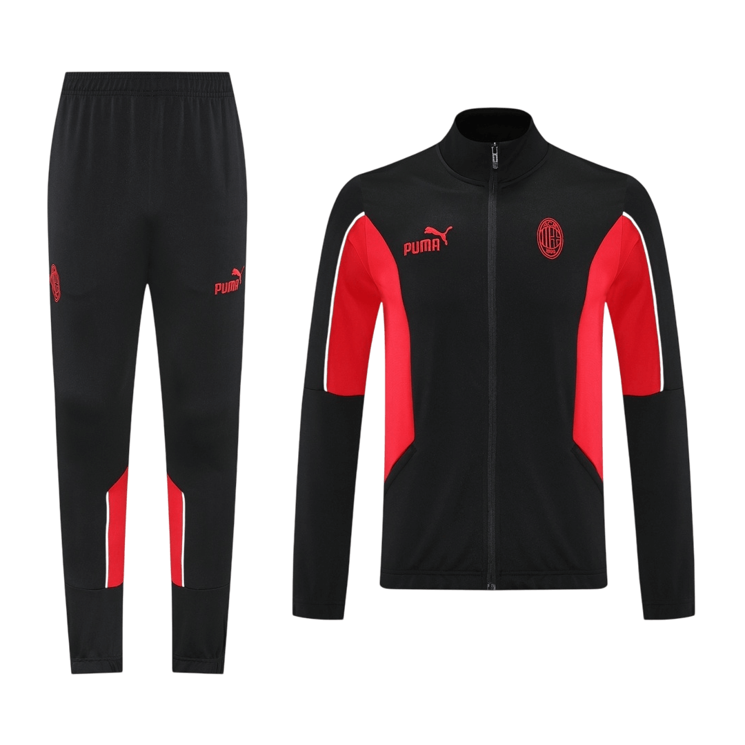 AC Milan Trainingsjack Set(Jas+Broek) 2025/26 Black football shirt