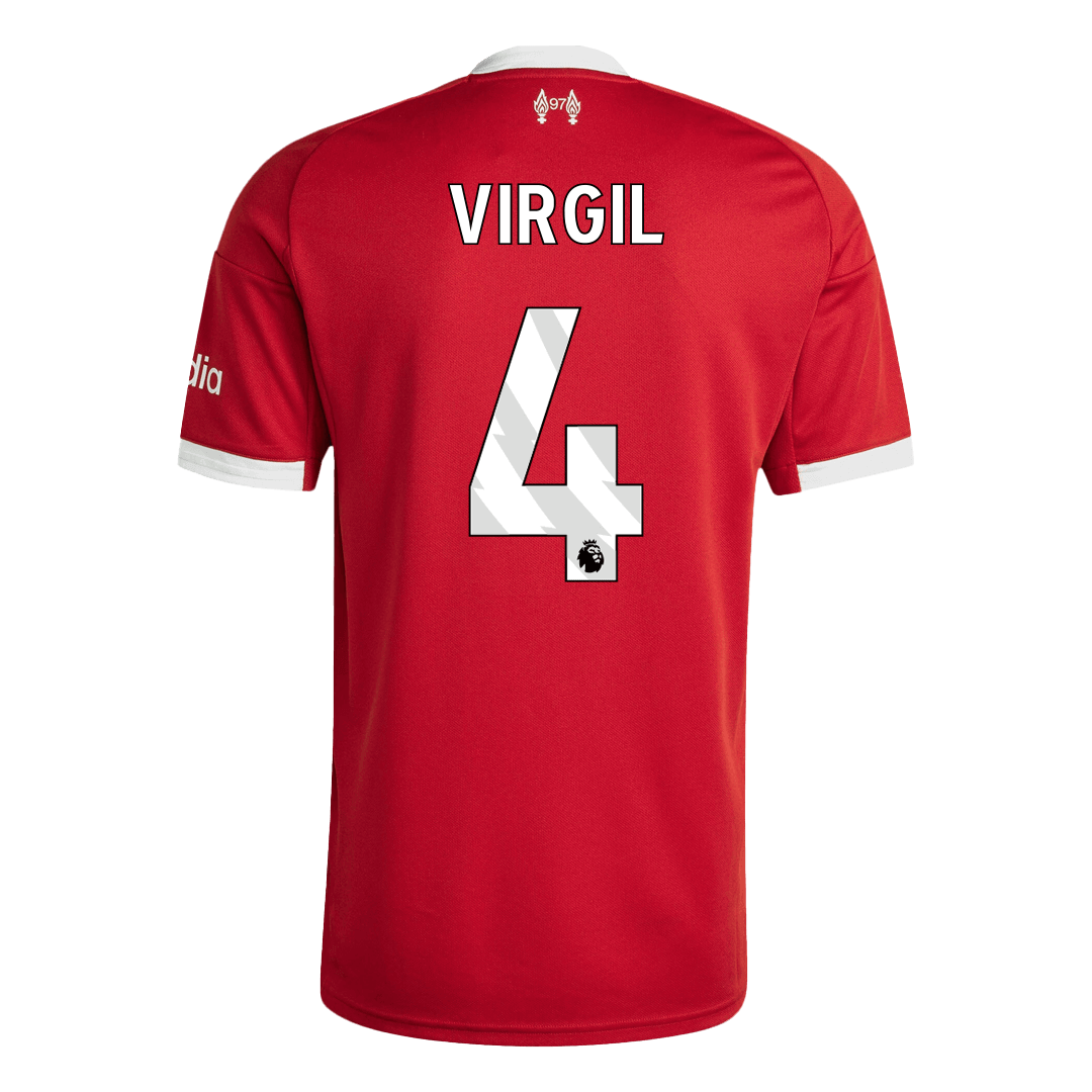 VIRGIL #4 Heren Liverpool Thuis Voetbalshirt 2025/26 - achterkant