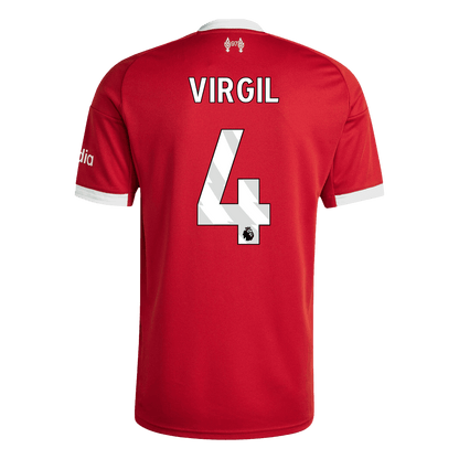 VIRGIL #4 Heren Liverpool Thuis Voetbalshirt 2025/26 - achterkant