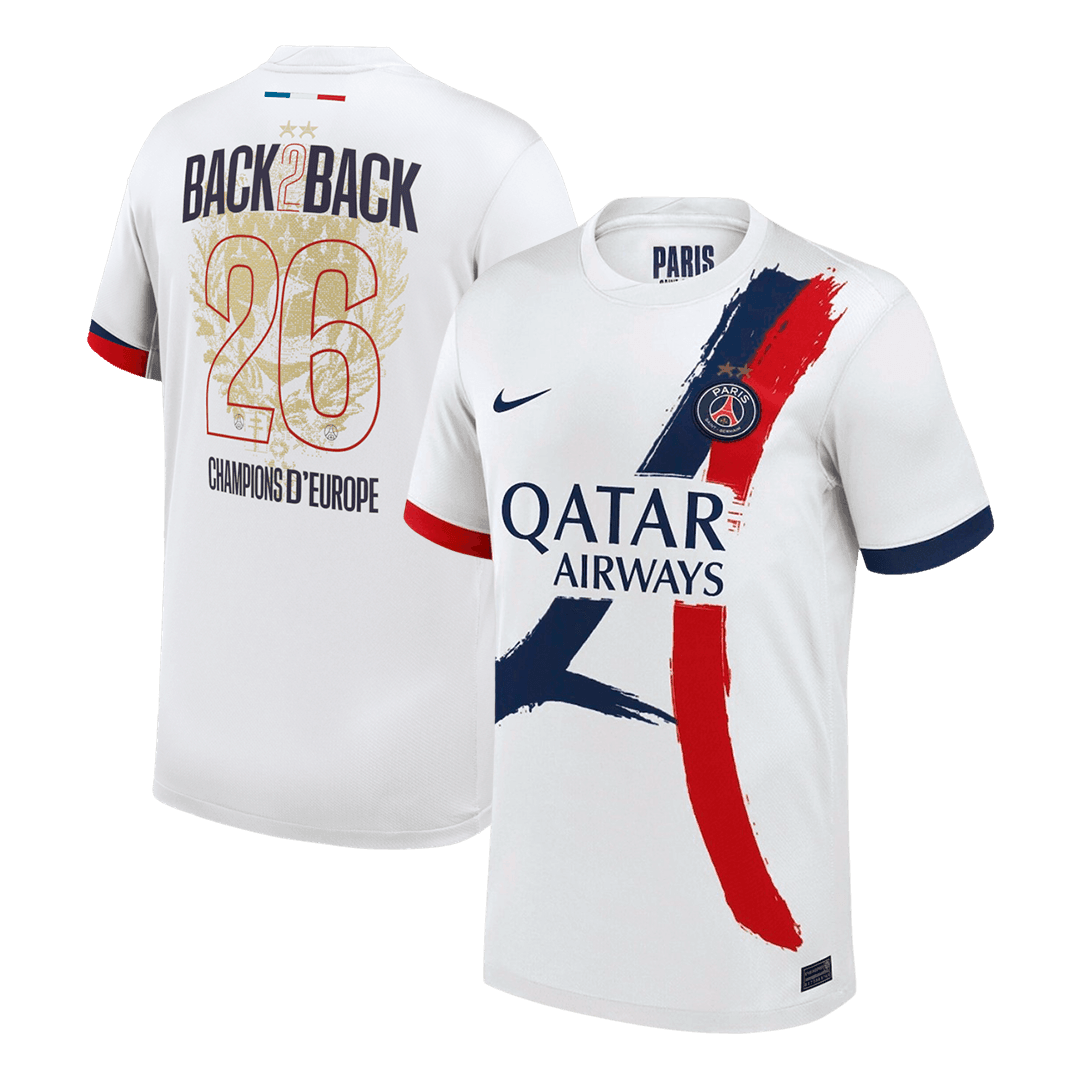 Champions of Europe #26 Heren PSG uitshirt 2024/26
