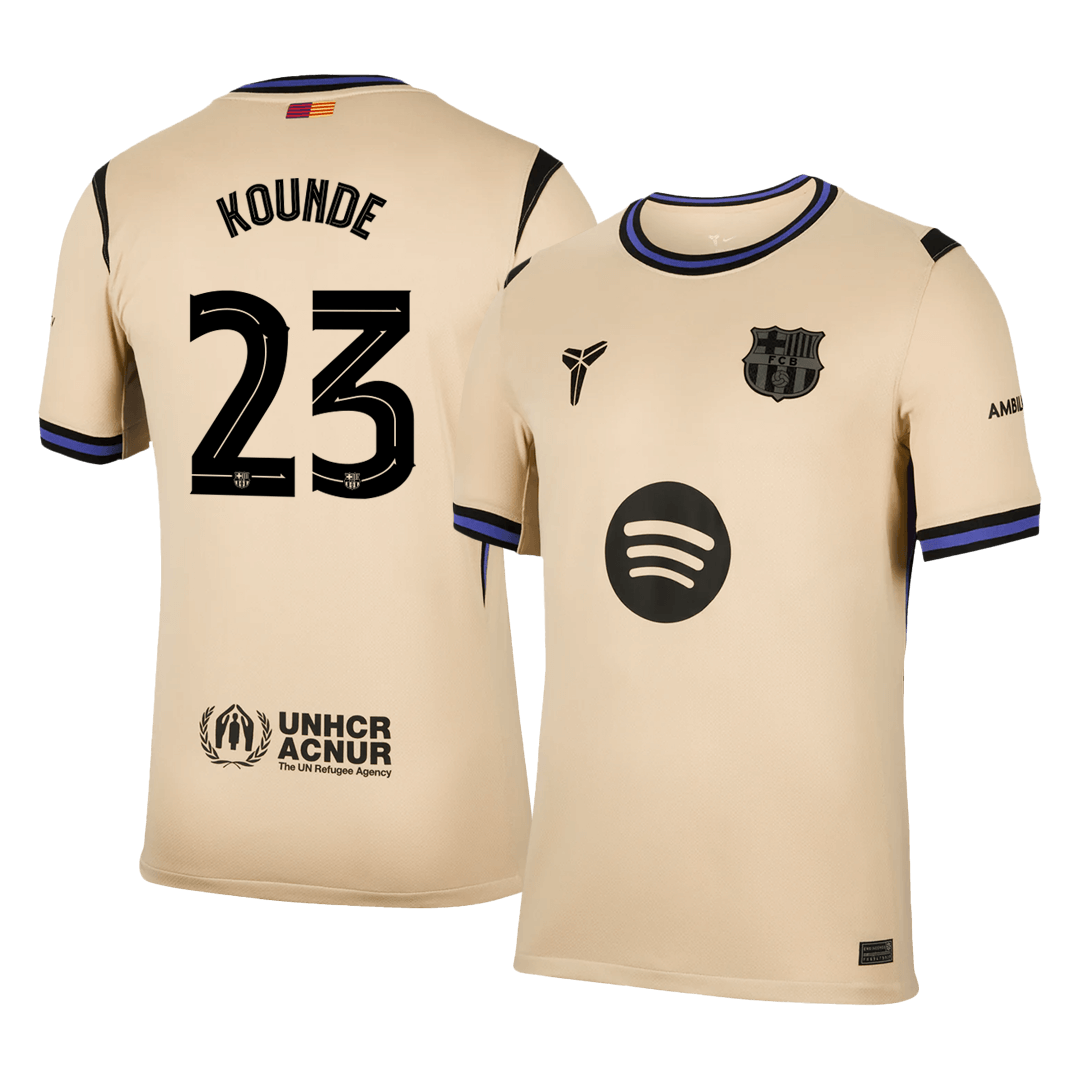 KOUNDE #23 Heren Barcelona Uit Voetbalshirt 2025/26 - UCL