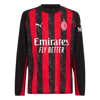Heren AC Milan Thuis Lange Mouwen Voetbalshirt 2025/26 - achterkant